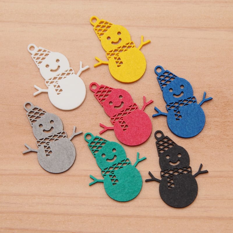 ピアス 雪だるま ( 菱紋 ) イヤリング