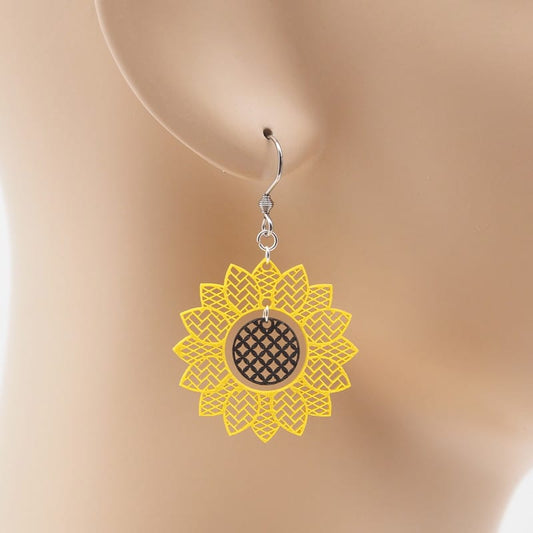 ピアス ひまわり ( 檜垣&菱紋と七宝 ) イヤリング