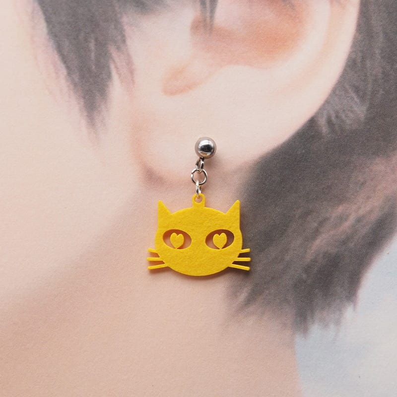 ピアス 猫のかお イヤリング