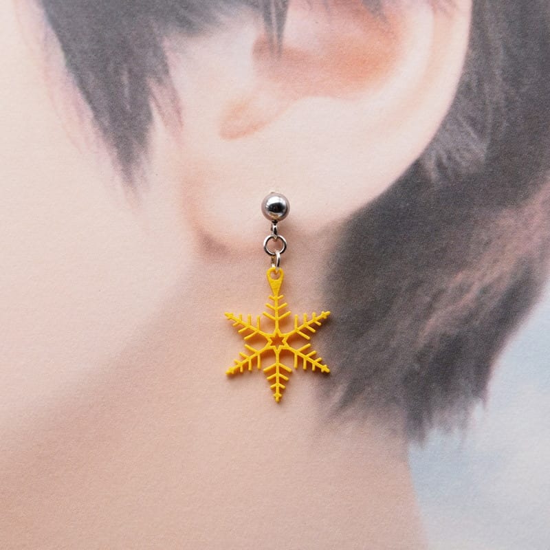 ピアス 雪の結晶 ( 樹枝六花 ) イヤリング
