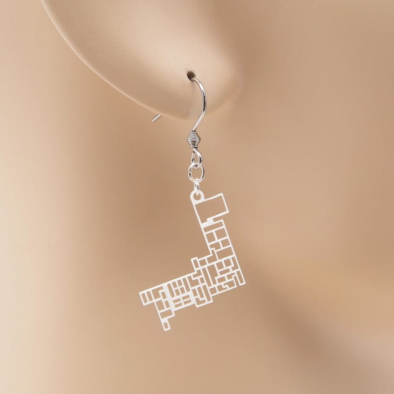 ピアス 47都道府県地図 イヤリング