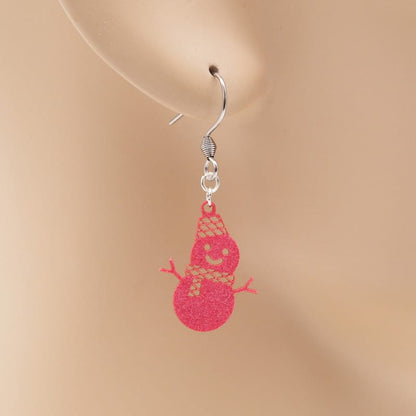 ピアス 雪だるま ( 菱紋 )  イヤリング