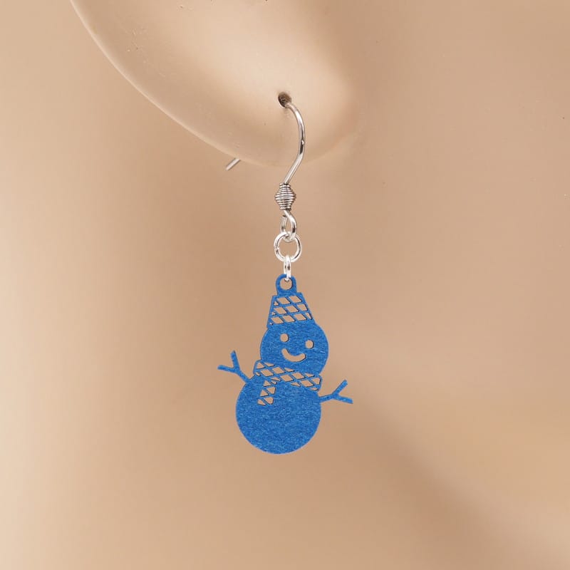 ピアス 雪だるま ( 菱紋 )  イヤリング