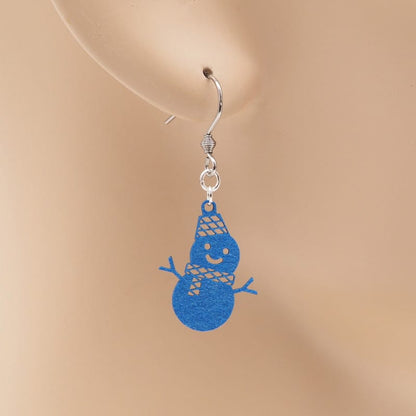 ピアス 雪だるま ( 菱紋 )  イヤリング