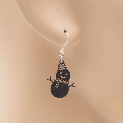 ピアス 雪だるま ( 菱紋 )  イヤリング