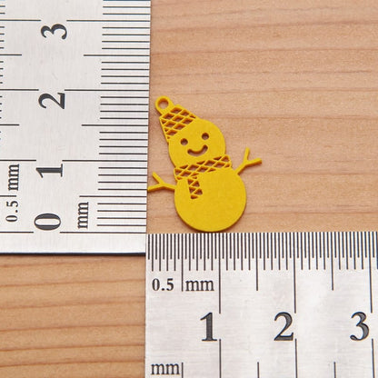 ピアス 雪だるま ( 菱紋 )  イヤリング