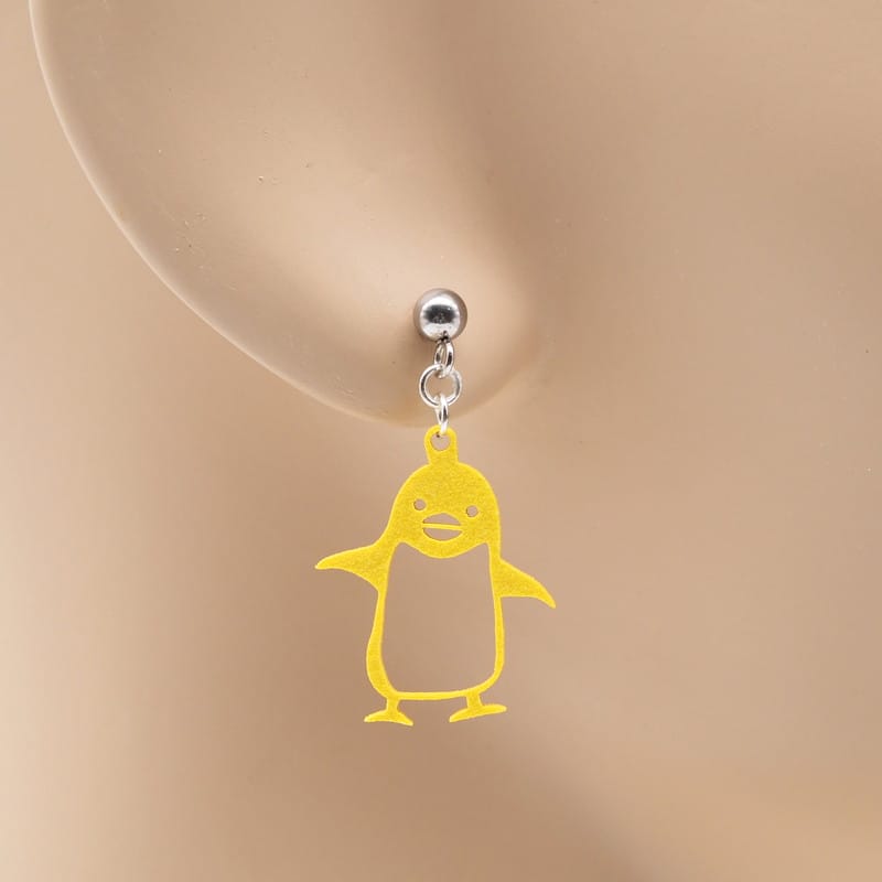 ピアス 空腹ペンギン イヤリング