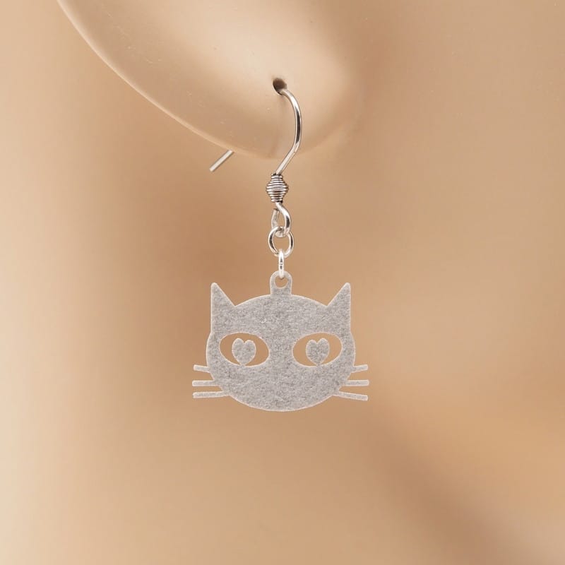 ピアス 猫のかお イヤリング
