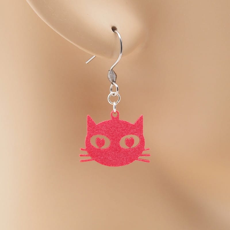 ピアス 猫のかお イヤリング