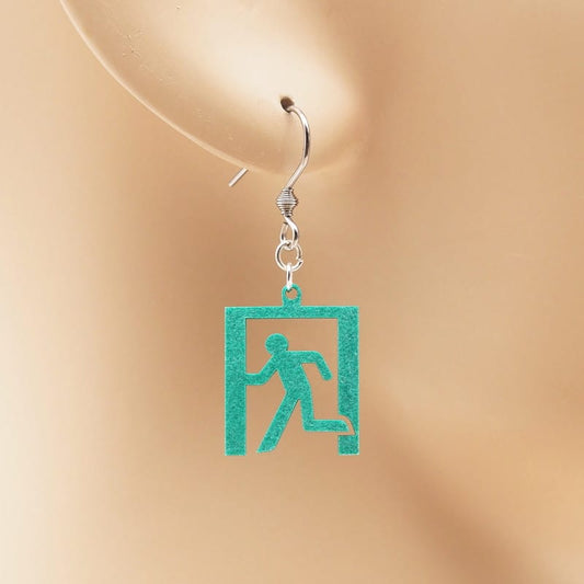 ピアス ピクトグラム 非常口 イヤリング