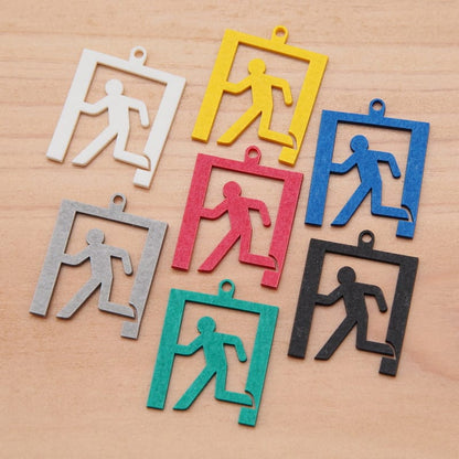 ピアス ピクトグラム 非常口 イヤリング