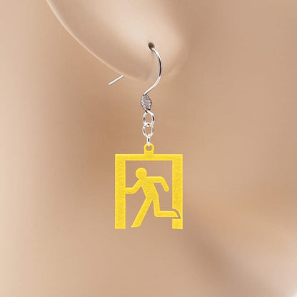 ピアス ピクトグラム 非常口 イヤリング