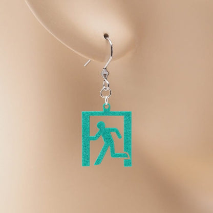 ピアス ピクトグラム 非常口 イヤリング