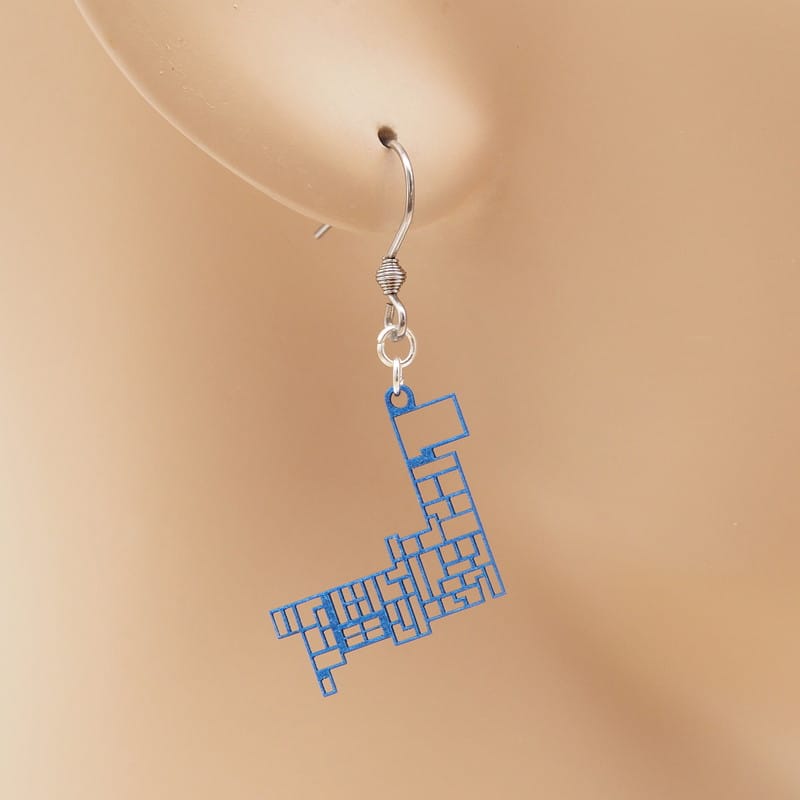 ピアス 47都道府県地図 イヤリング