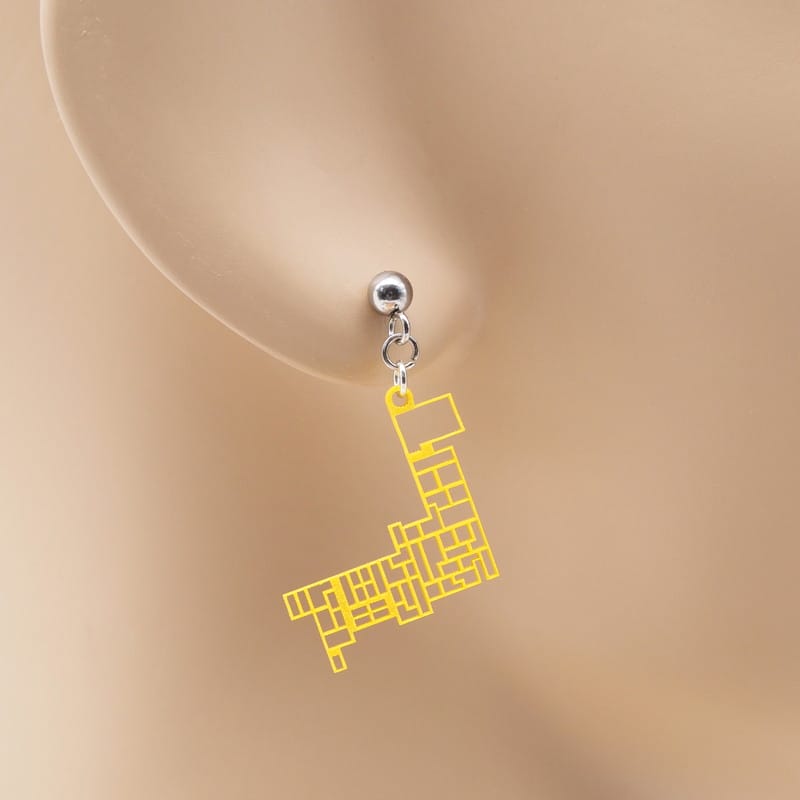 ピアス 47都道府県地図 イヤリング