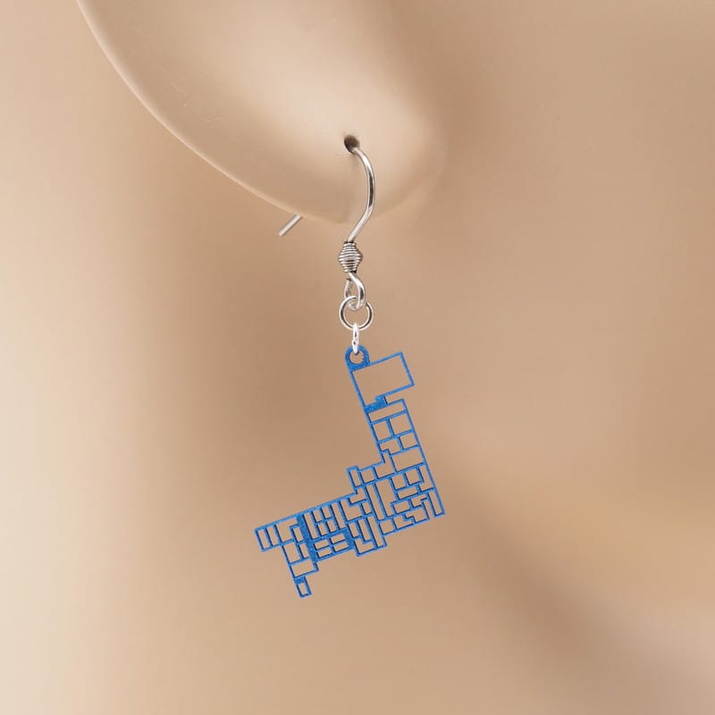 ピアス 47都道府県地図 イヤリング