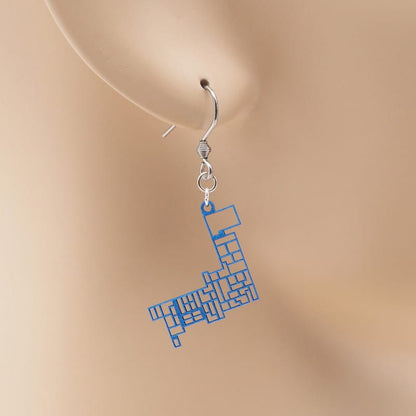 ピアス 47都道府県地図 イヤリング