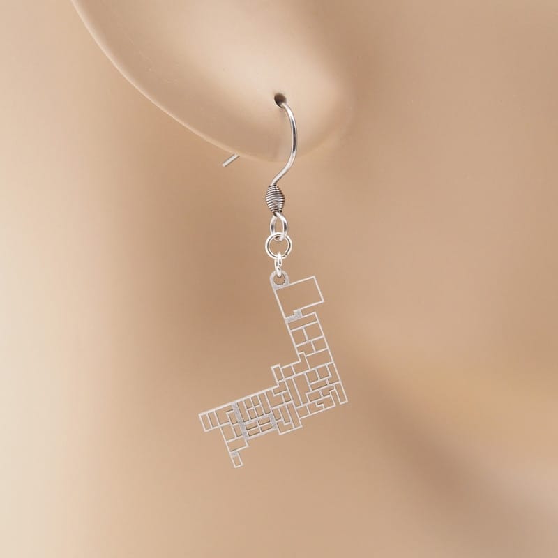 ピアス 47都道府県地図 イヤリング