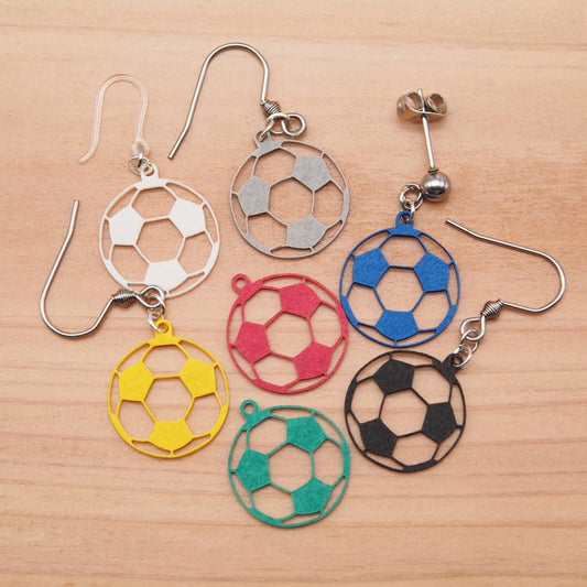 ピアス サッカーボール イヤリング