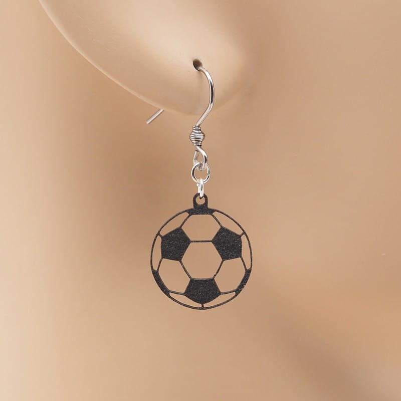 ピアス サッカーボール イヤリング