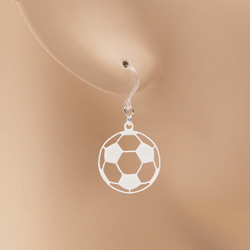 ピアス サッカーボール イヤリング