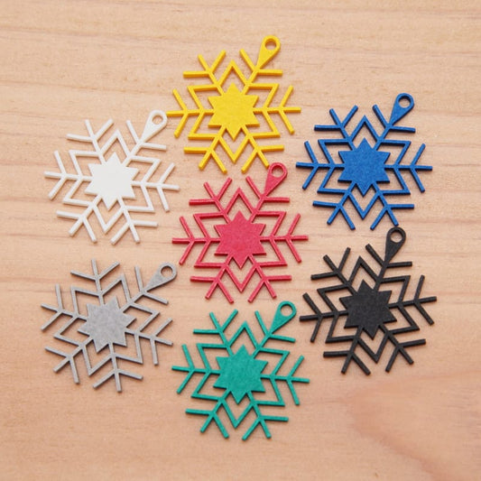 ピアス 雪の結晶 ( 広幅六花 )  イヤリング