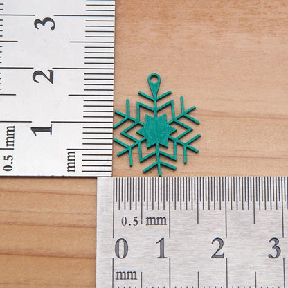 ピアス 雪の結晶 ( 広幅六花 )  イヤリング