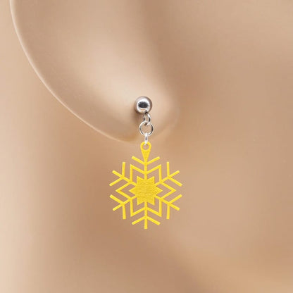 ピアス 雪の結晶 ( 広幅六花 )  イヤリング