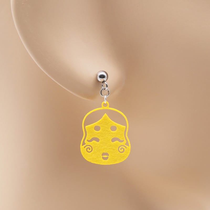 ピアス おかめとひょっとこ Ω ペア イヤリング