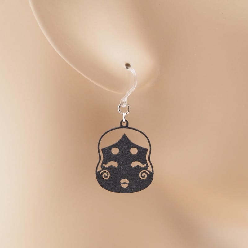 ピアス おかめとひょっとこ Ω ペア イヤリング