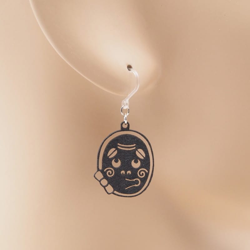 ピアス おかめとひょっとこ Ω ペア イヤリング