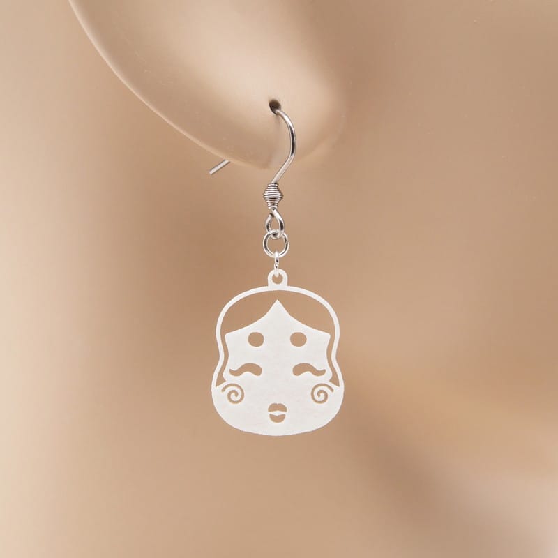 ピアス おかめとひょっとこ Ω ペア イヤリング