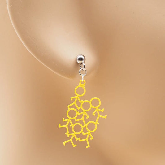 ピアス 集まれ棒人間  イヤリング