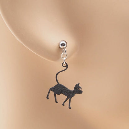 ピアス 猫 しゃなしゃな イヤリング