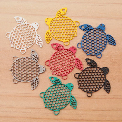 ピアス カメ ( 亀甲と鮫小紋 )  イヤリング