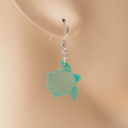 ピアス カメ ( 亀甲と鮫小紋 )  イヤリング