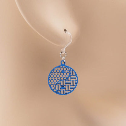 ピアス 太極図 ( 亀甲と三崩し )  イヤリング