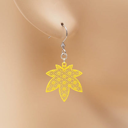 ピアス もみじ ( 麻の葉 )  イヤリング