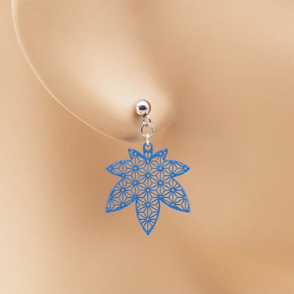 ピアス もみじ ( 麻の葉 )  イヤリング