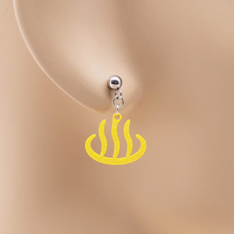 ピアス 温泉マーク ( 湯上がり美人 )  イヤリング