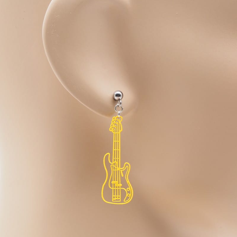 ピアス エレキベース イヤリング