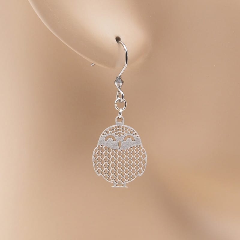 ピアス シロフクロウ ( 鮫小紋と矢印 )  イヤリング