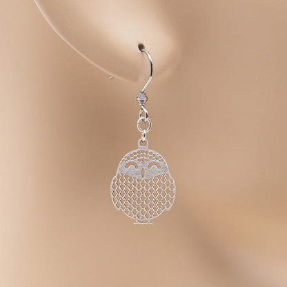 ピアス シロフクロウ ( 鮫小紋と矢印 )  イヤリング