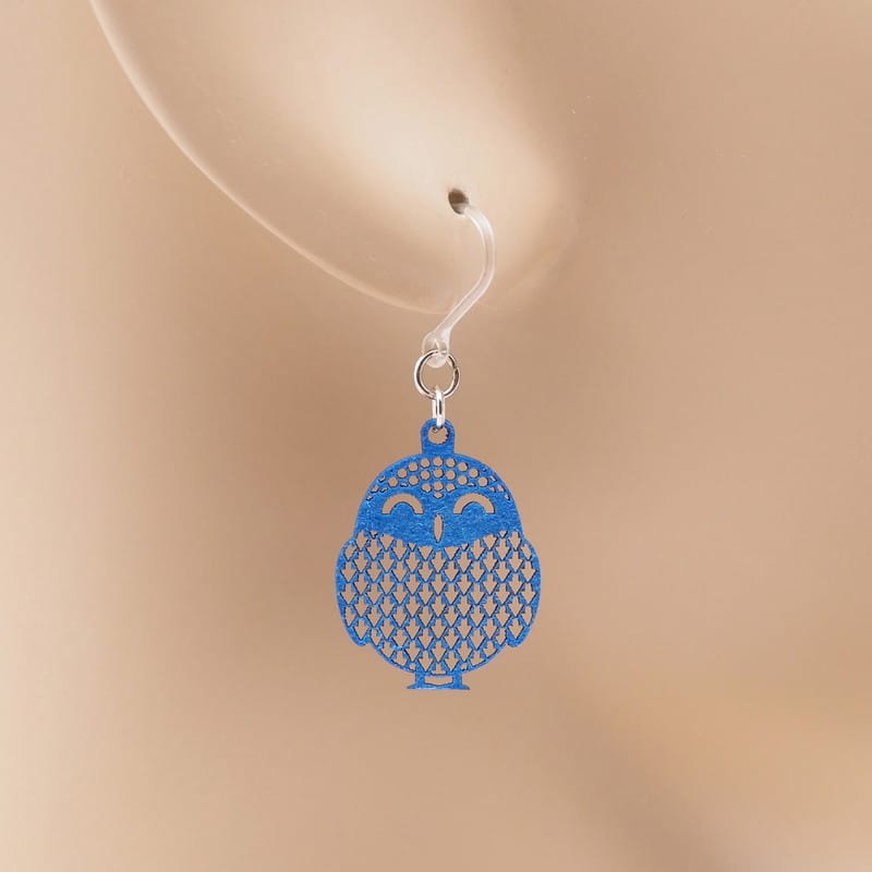 ピアス シロフクロウ ( 鮫小紋と矢印 )  イヤリング