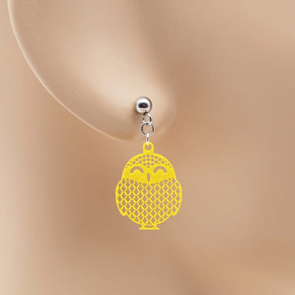 ピアス シロフクロウ ( 鮫小紋と矢印 )  イヤリング