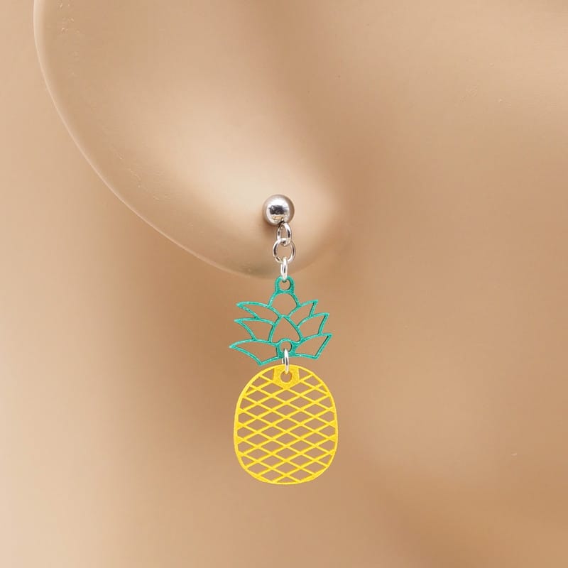 ピアス パイナップル ( 菱紋 )  イヤリング