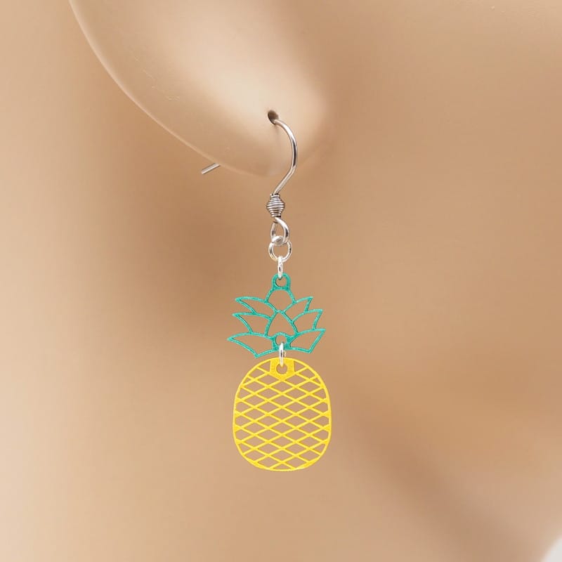 ピアス パイナップル ( 菱紋 )  イヤリング