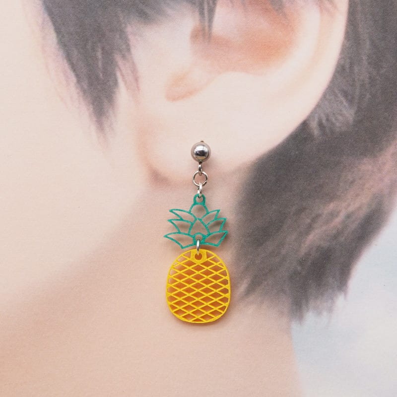 ピアス パイナップル ( 菱紋 )  イヤリング