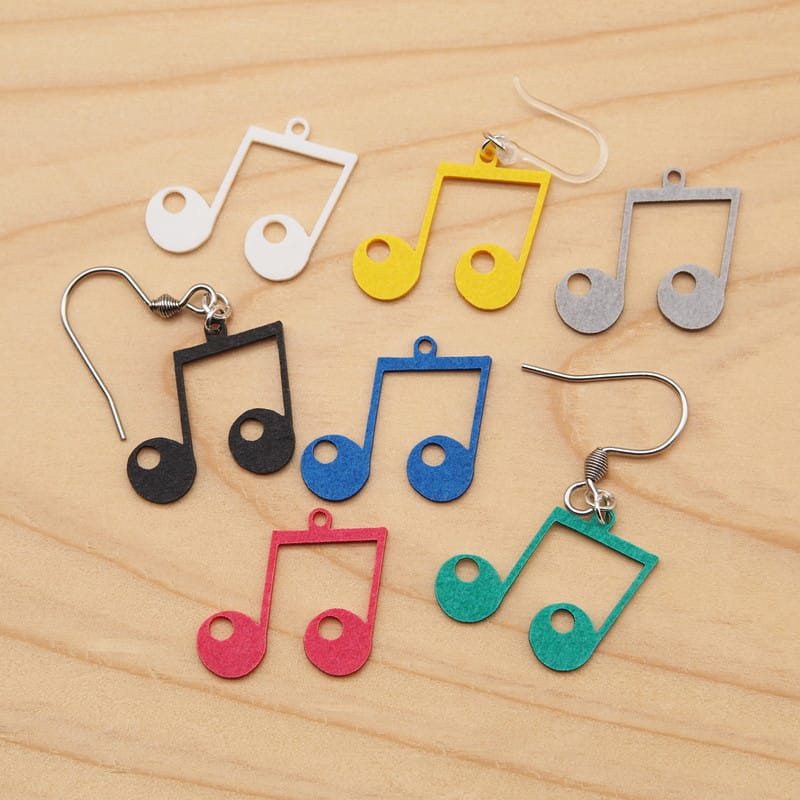 ピアス 音符 ( 連桁付8分音符 )  イヤリング