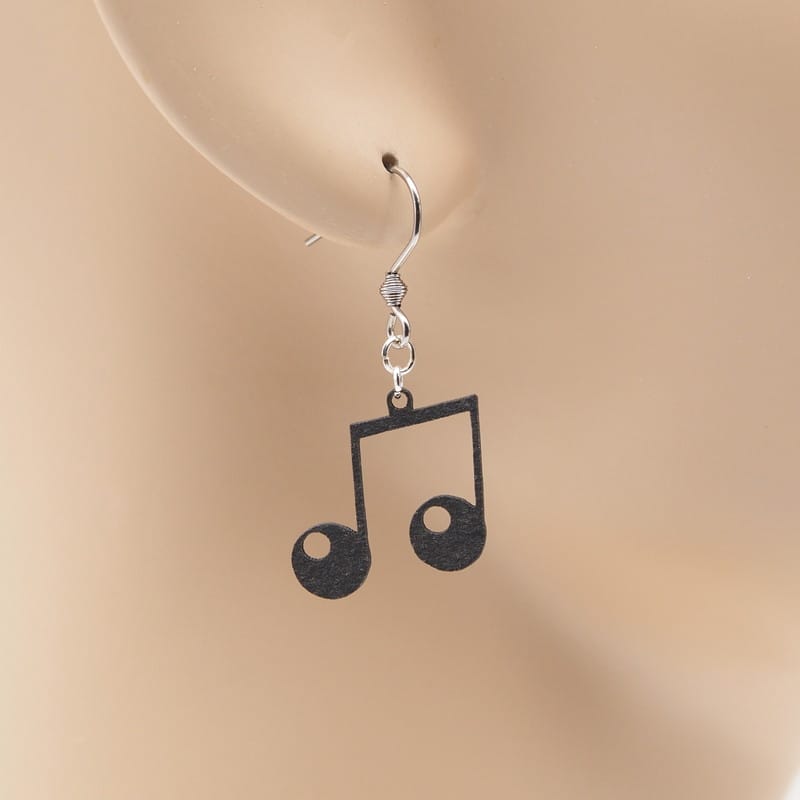 ピアス 音符 ( 連桁付8分音符 )  イヤリング